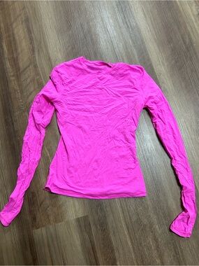 Hot pink long sleeve top